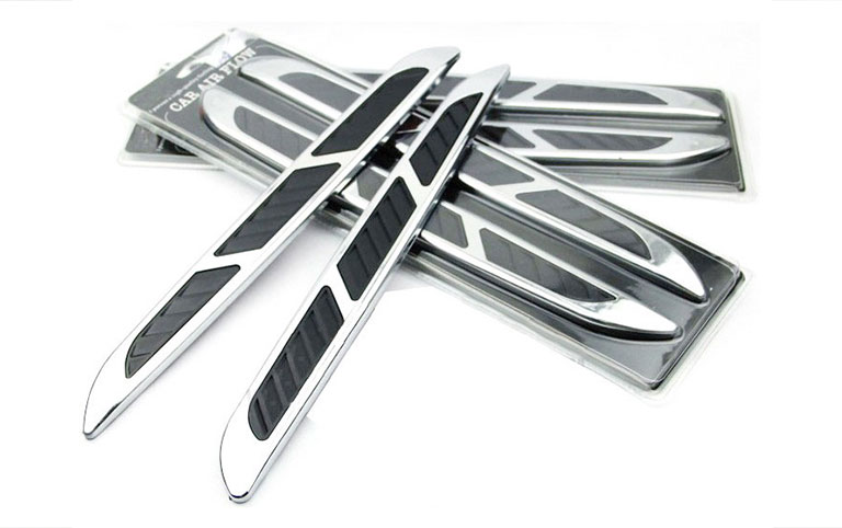 Hốc gió dài nắp capo 36,5 x 3,5 cm (Bạc, đen) 4