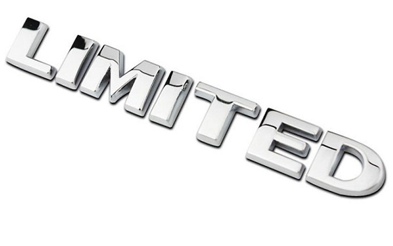 decal-tem-chu-limited-3d-inox-trang-tri-o-to-2
